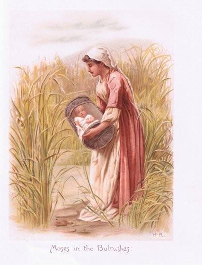 Moses in the bullrushes by Henry Ryland